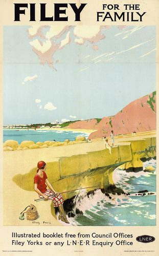 Vintage LNER Filey Yorkshire Railway Poster A3/A4