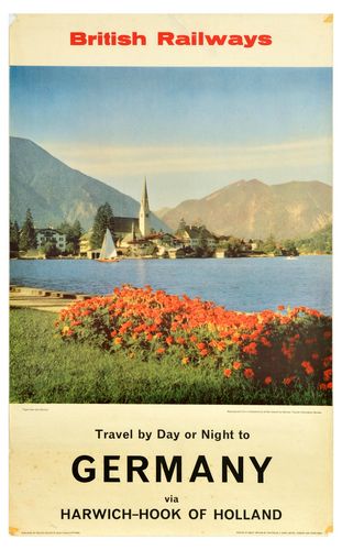 Vintage British Rail Holidays In Germany Railway Poster A3/A4