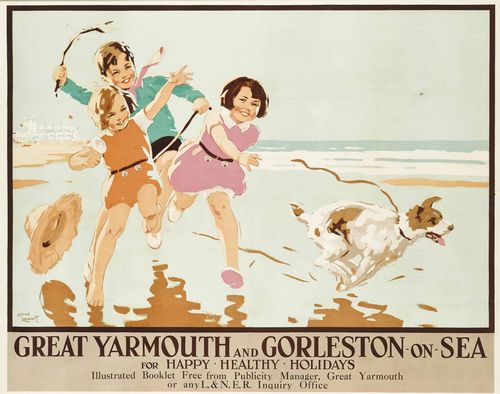 Vintage LNER Great Yarmouth Gorleston Railway Poster A3/A4