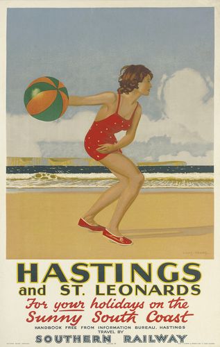 Vintage Southern Railways Hastings Railway Poster A3/A4