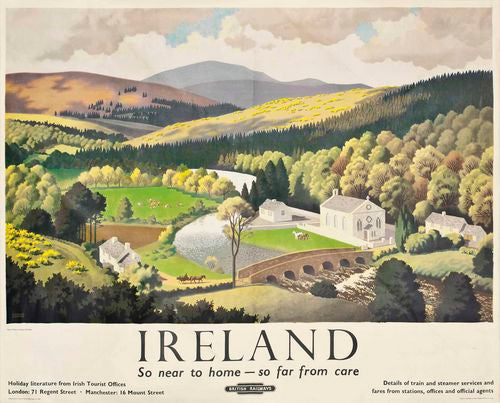 Vintage British Rail Ireland Railway Poster A3/A4