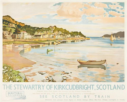 Vintage British Rail Kirkudbright Railway Poster A3/A4