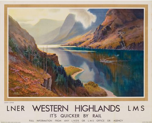 Vintage LNER Loch Long Western Highlands Poster A3/A4