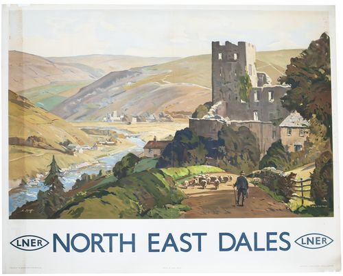 Vintage LNER North East Yorkshire Dales Railway Poster A3/A4