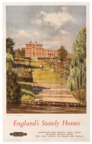 Vintage British Rail Newby Hall Yorkshire Railway Poster A3/A4