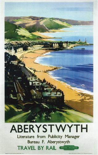 Vintage British Railways Aberystwyth Railway Poster A4/A3/A2/A1 Print