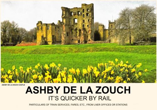 Vintage Style Railway Poster Ashby De La Zouch A4/A3/A2 Print