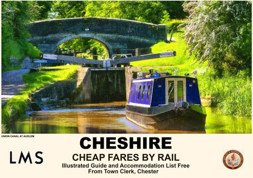 Vintage Style Railway Poster Audlem Cheshire A4/A3/A2 Print