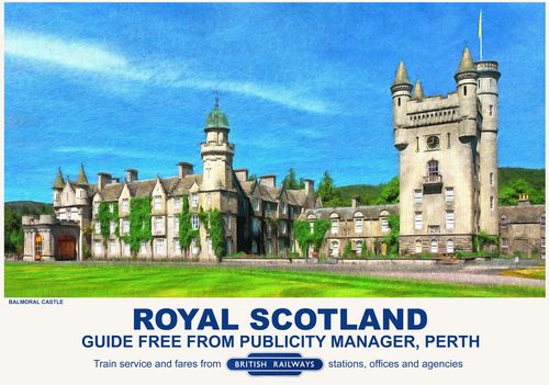 Vintage Style Railway Poster Balmoral Castle A4/A3/A2 Print