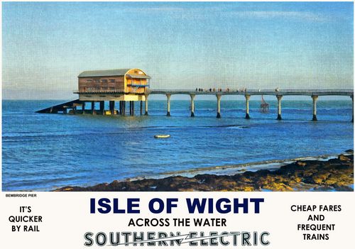 Vintage Style Railway Poster Bembridge Isle of Wight A4/A3/A2 Print