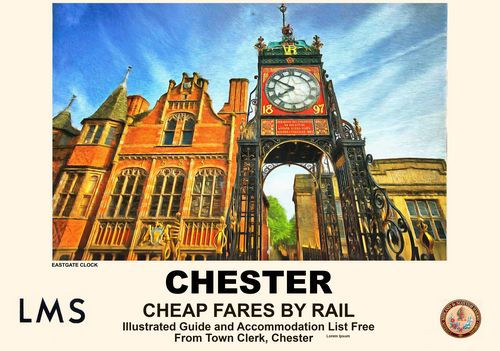 Vintage Style Railway Poster Chester A4/A3/A2 Print