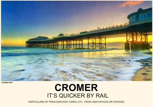 Vintage Style Railway Poster Cromer A4/A3/A2 Print