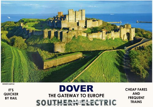 Vintage Style Railway Poster Dover Castle A4/A3/A2 Print