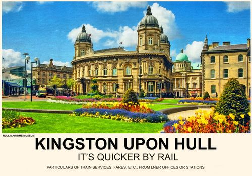 Vintage Style Railway Poster Hull A4/A3/A2 Print