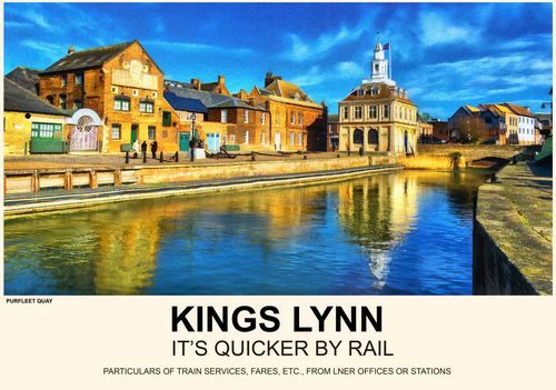 Vintage Style Railway Poster Kings Lynn A4/A3/A2 Print