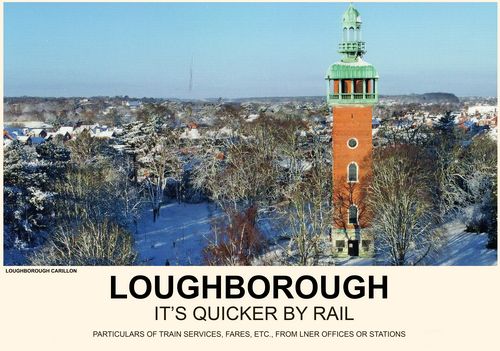 Vintage Style Railway Poster Loughborough A4/A3/A2 Print