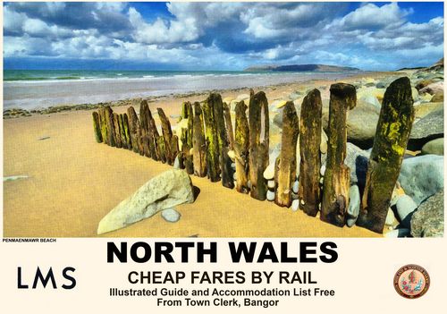 Vintage Style Railway Poster Penmaenmawr North Wales A4/A3/A2 Print