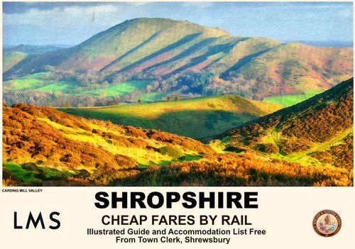 Vintage Style Railway Poster Shropshire A4/A3/A2 Print