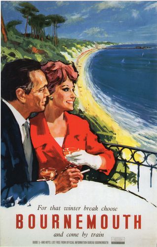 Vintage British Railways Bournemouth Railway Poster A4/A3/A2/A1 Print