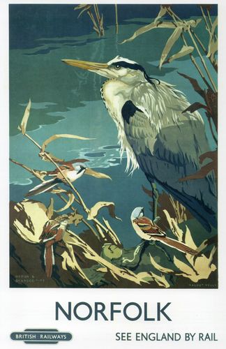 Vintage British Railways Norfolk Railway Poster A4/A3/A2/A1 Print