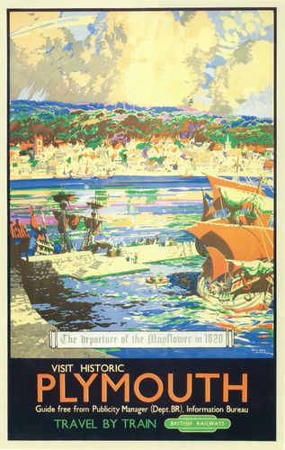 Vintage British Railways Historic Plymouth Railway Poster A4/A3/A2/A1 Print