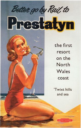 Vintage British Railways Prestatyn Railway Poster A4/A3/A2/A1 Print