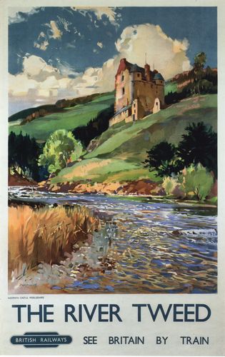 Vintage British Railways River Tweed Railway Poster A4/A3/A2/A1 Print