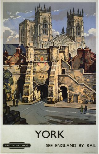 Vintage British Railways York Minster Railway Poster A4/A3/A2/A1 Print