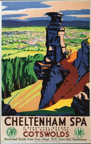 Vintage GWR Cheltenham Spa Railway Poster A4/A3/A2/A1 Print