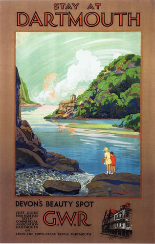 Vintage GWR Dartmouth Devon Railway Poster A4/A3/A2/A1 Print