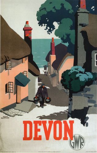 Vintage GWR Devon Railway Poster A4/A3/A2/A1 Print