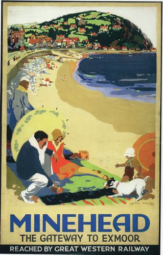 Vintage GWR Minehead Somerset Railway Poster A4/A3/A2/A1 Print