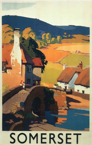 Vintage GWR Somerset Railway Poster A4/A3/A2/A1 Print