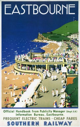 Vintage Eastbourne Southern Railway Poster A4/A3/A2/A1 Print