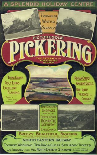 Vintage Great Northern Railway Pickering Yorkshire Railway Poster A4/A3/A2/A1 Print