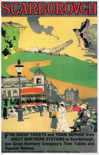 Vintage Scarborough Great Northern Railway Poster A4/A3/A2/A1 Print