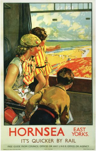 Vintage LNER Hornsea East Yorkshire Railway Poster A4/A3/A2/A1 Print