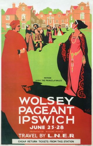 Vintage LNER Wolsey Pageant Ipswich Railway Poster A4/A3/A2/A1 Print