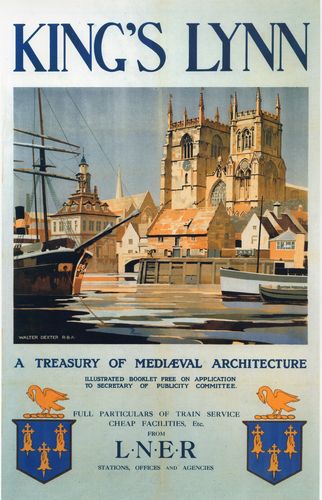 Vintage LNER Kings Lynn Railway Poster A4/A3/A2/A1 Print