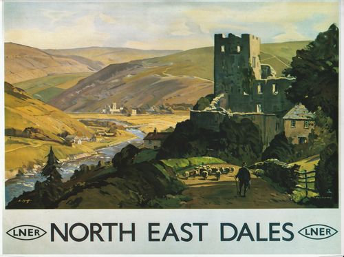 Vintage LNER Yorkshire North East Dales Railway Poster A4/A3/A2/A1 Print