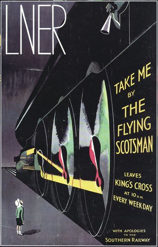 Vintage LNER Take Me By Flying Scotsman Railway Poster A4/A3/A2/A1 Print