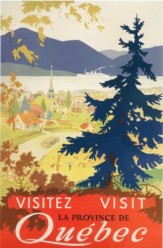 Vintage Quebec Canada Tourism Poster A4/A3/A2/A1 Print