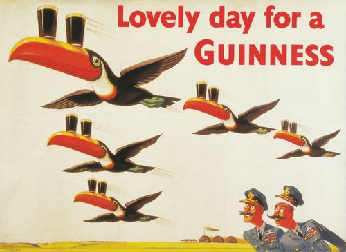 Vintage Lovely Day For A Guinness Advertisement Poster A4/A3/A2/A1 Print