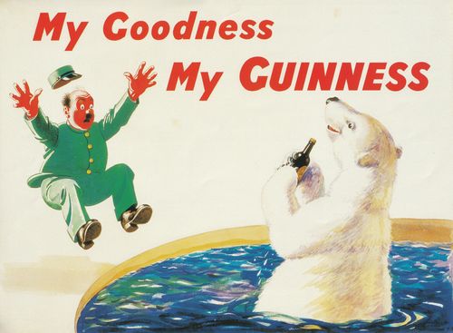Vintage Guinness Polar Bear Advertisement Poster A4/A3/A2/A1 Print