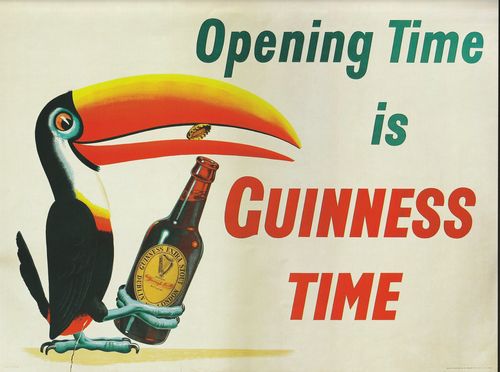Vintage Guinness Toucan Opening Time Advertisement Poster A4/A3/A2/A1 Print
