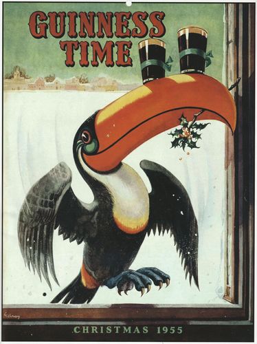 Vintage Guinness Christmas Toucan Advertisement A4/A3/A2/A1 Print
