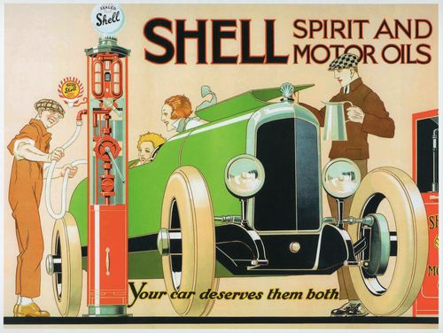 Vintage Shell Motor Oil Advertisement Poster A4/A3/A2/A1 Print