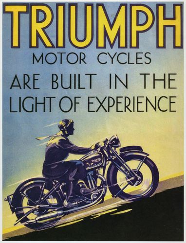 Vintage Triumph Motor Cycles Advertisement Poster A4/A3/A2/A1 Print