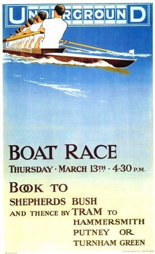 1913 Oxford Cambridge University Boat Race Poster  A3 / A2 Print