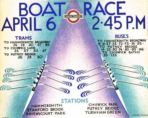 1935 Oxford Cambridge University Boat Race Poster A3 Print